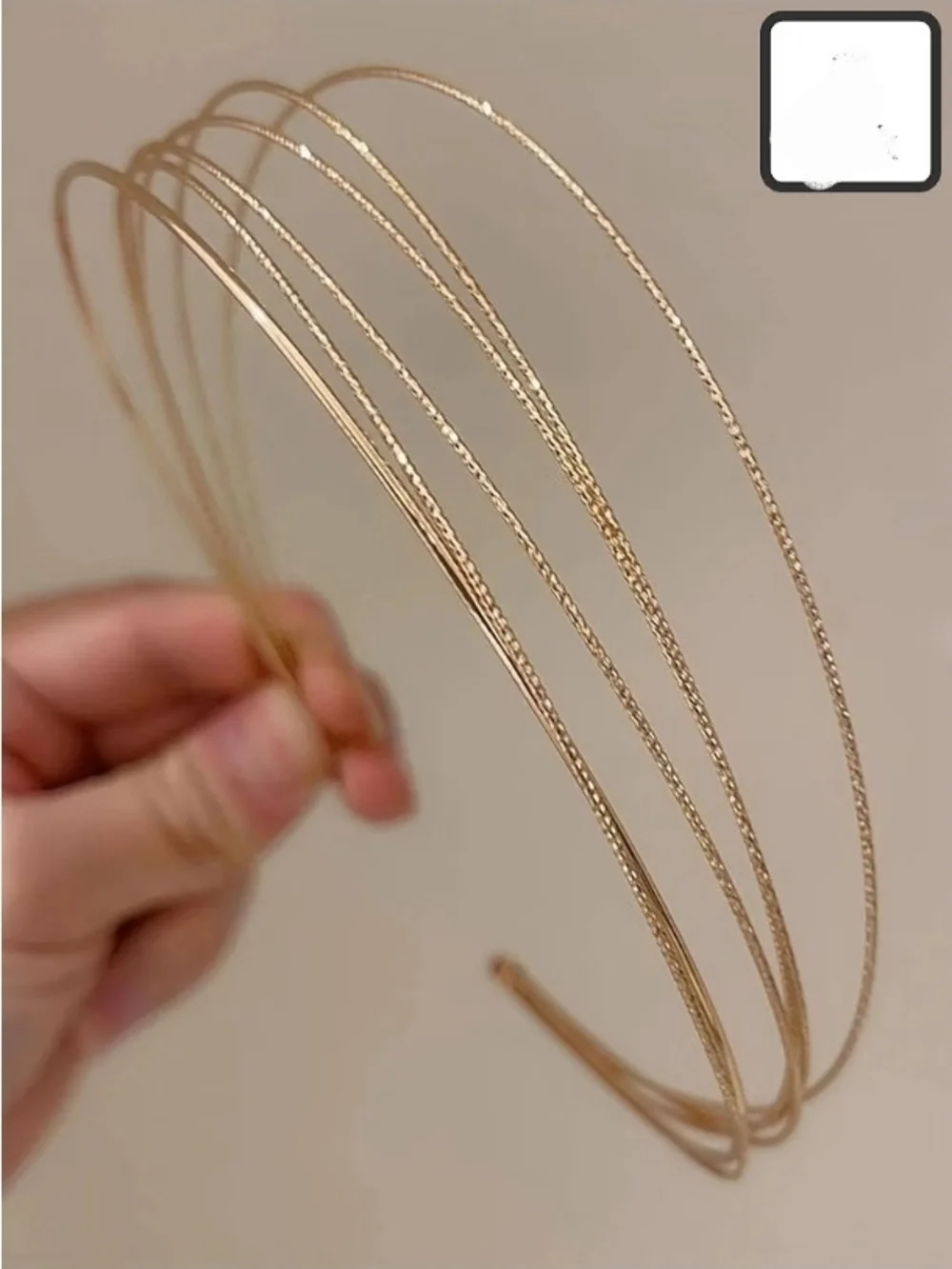 Gold Multi-Band Women’s Headband - Elegant Layered Design BNIB